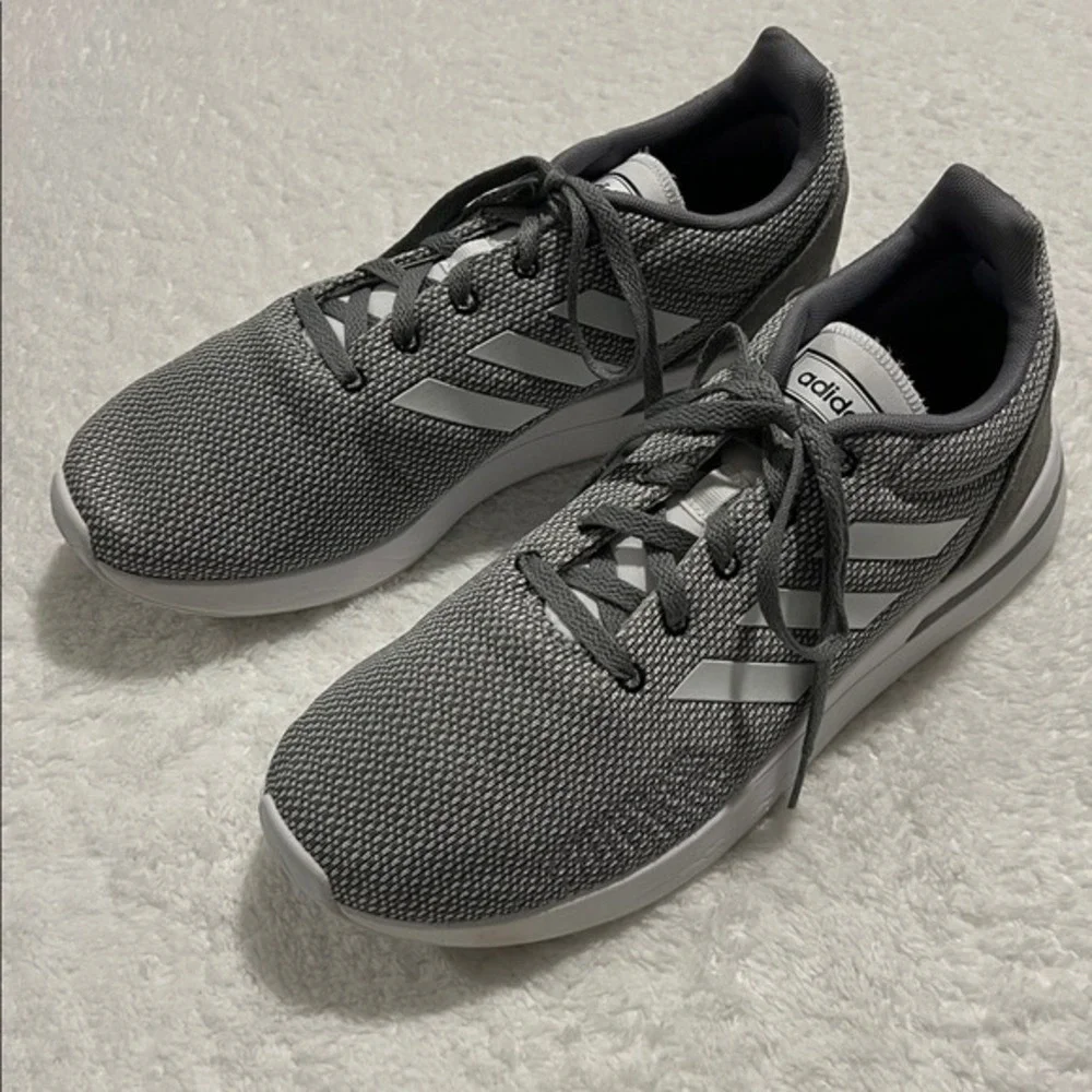 Adidas Lite Racer Sneakers Mens Size 12 Gray Athletic‎ B96555 Mesh Running Shoes